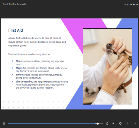 Animal Care, Welfare & First aid